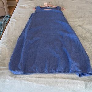 Eileen Fisher Blue Sleeveless Lantern Dress Délavé Lantern Dress